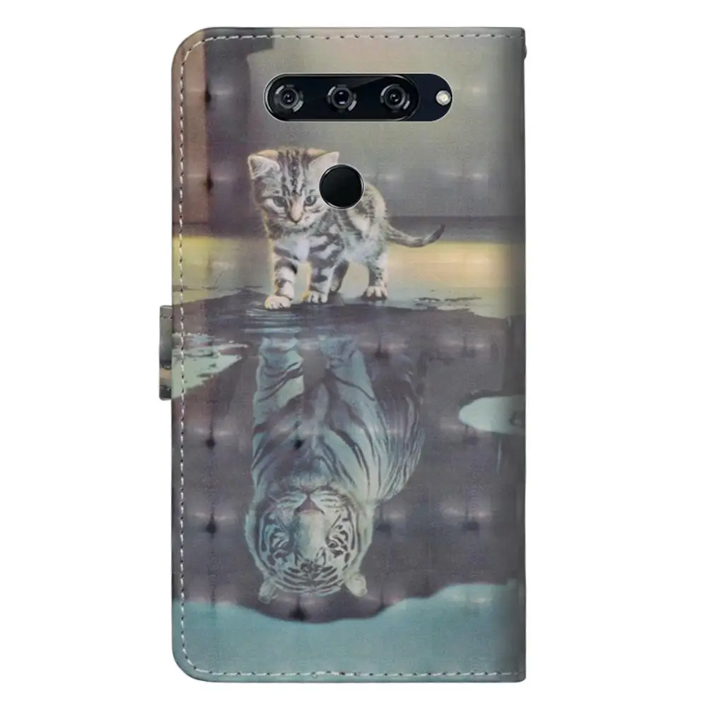 Флип кожаный чехол для LG K50 Fundas чехол coque для LG Q60 чехол для LG Q60 K50 Чехлы 3D Хаски кошелек Panda Стенд чехол для телефона
