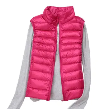 

Women Down Jacket Vest 2019 Autumn Winter Female Plus Size Sleeveless Waistcoat Lightweight Warm Vests