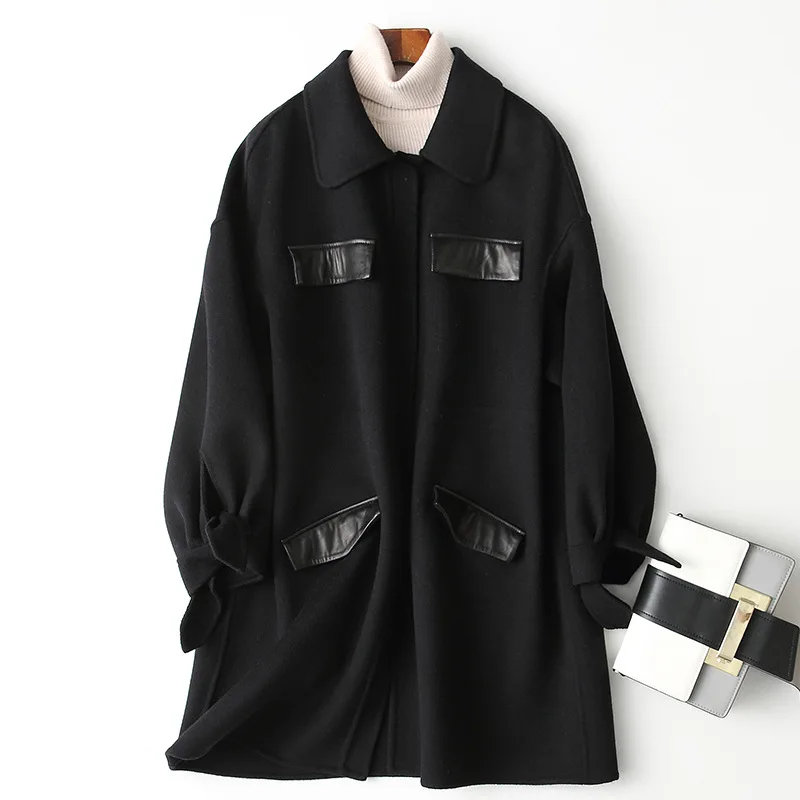 Anti-Season New Style Fall And Winter Clothes Double-Sided Wool Overcoat Mid-length Wool Coat WOMEN'S Dress