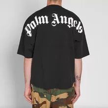 Летняя футболка с коротким рукавом с изображением пальмы нгелса ангела, уличная мужская футболка свободного кроя в стиле хип-хоп