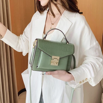 

Famous brand women's handbag luxury handbag women's design stone pattern high-grade buckle solid color hand-held shoulder bag