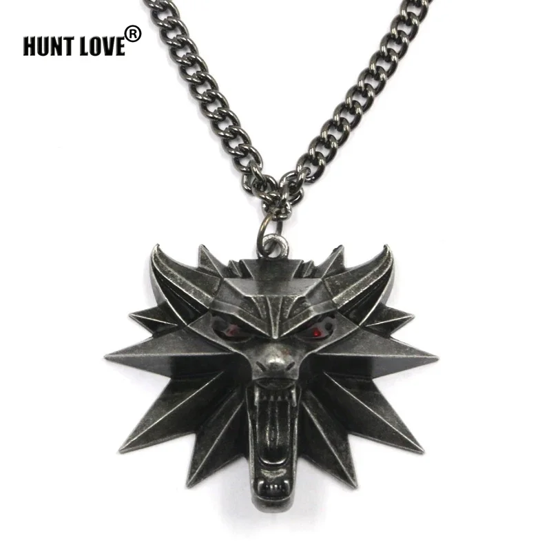 HCMA Collar De Cabeza De Lobo Vikingo, Amuleto Nórdico, Colgante De Lobo, Collar Con Colgante De Cabeza De Lobo Mago Para Geralt, Regalo De Moda Para Hombres