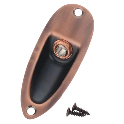 Premium Electric Guitar Output/Input Jack Plate - 6.35mm Accessories (1pcs RedCopper)