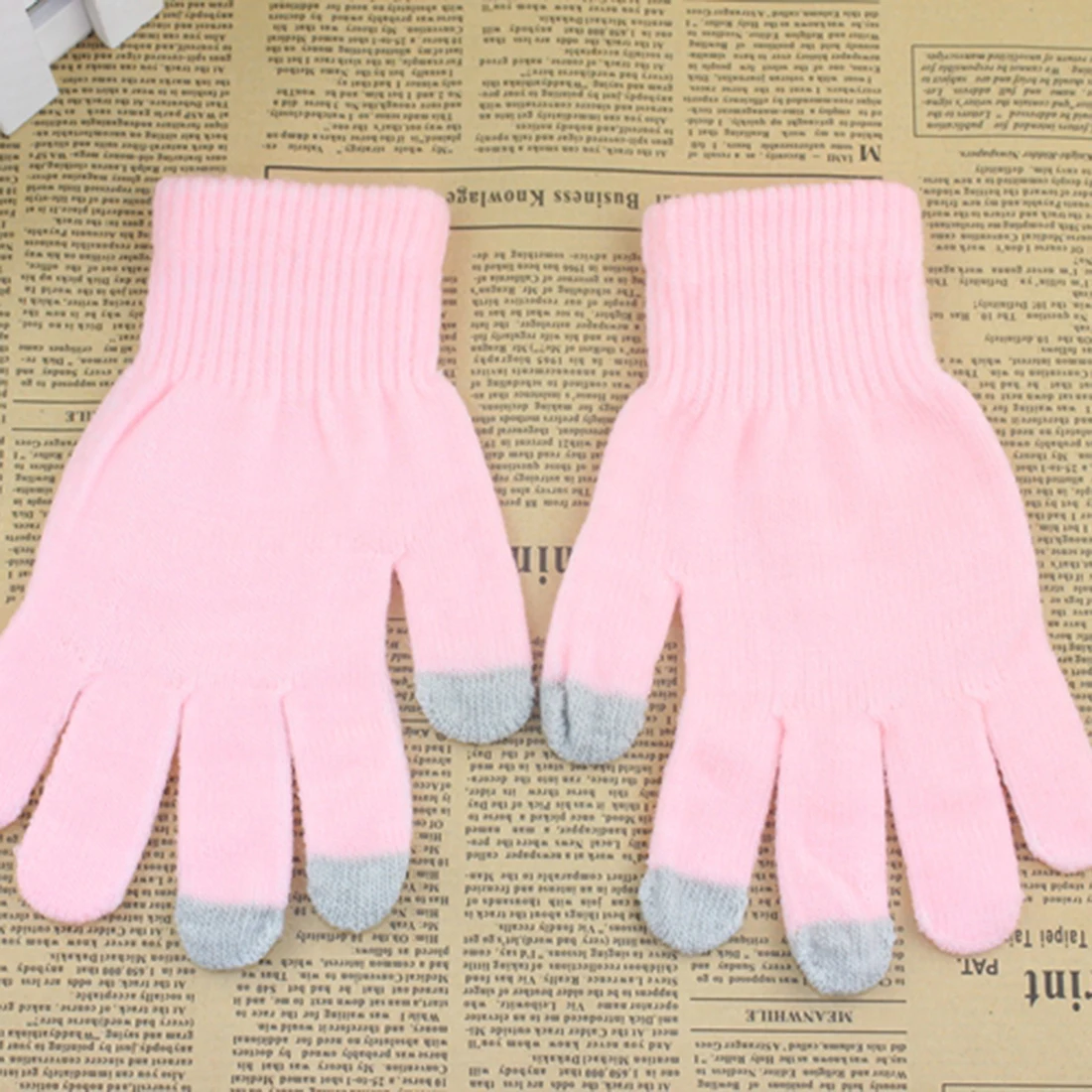 Модные мужские зимние теплые Стрейчевые вязаные Утепленные перчатки, перчатки с сенсорным экраном для мужчин, повседневные Рукавицы Guantes Mujer - Цвет: 1