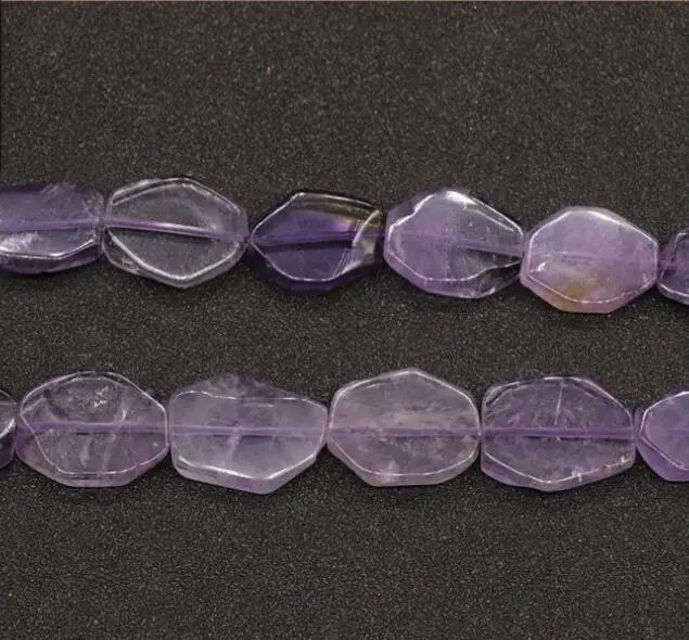 Light Amethyst Около 17-21 мм натуральный розовый кварц/аметисты/белый кристалл/цитрины каменные бусины нерегулярные прениты камень Самородок 15'' - Цвет: Light Amethyst