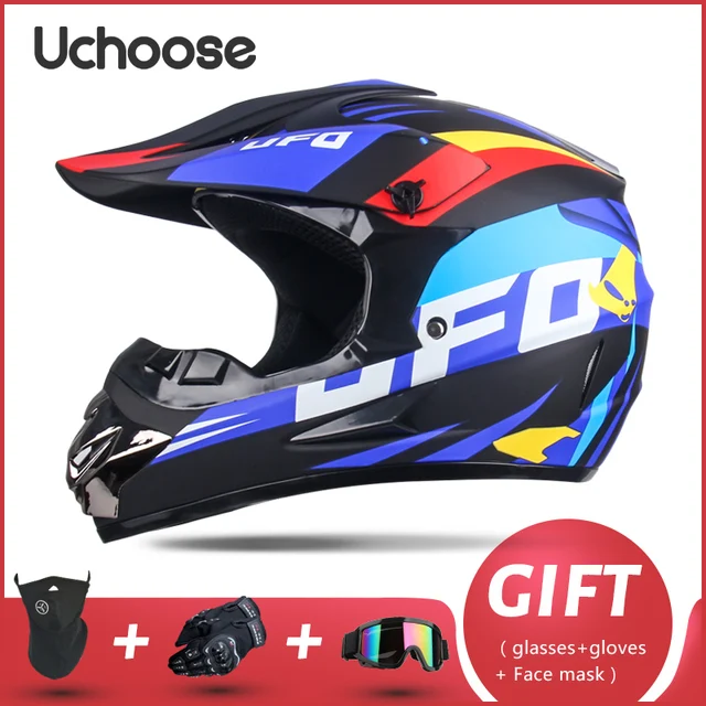 Motorcycle Helmet Professional New Motor Off-road Helmet Downhill Racing Motocross Casque Moto Helmet 3 Free Gift Suitable Kid 5