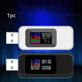 

Monitor Multifunction Color Screen Voltage Current Portable Accurate Digital Fast Power USB Tester Real Time LCD Meter