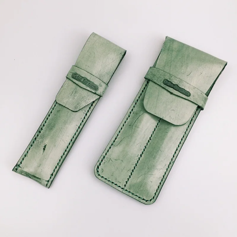 

Genuine Leather Fountain Pen Bag Luxury Top Layer Cowhide Pens Case Holder Office School Supplies Student Gift