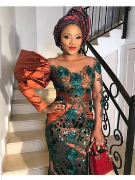 

Factory offers Latest African 3D Applique Lace with Sequince Fabric for 2020Nigerian Wedding Long Dress