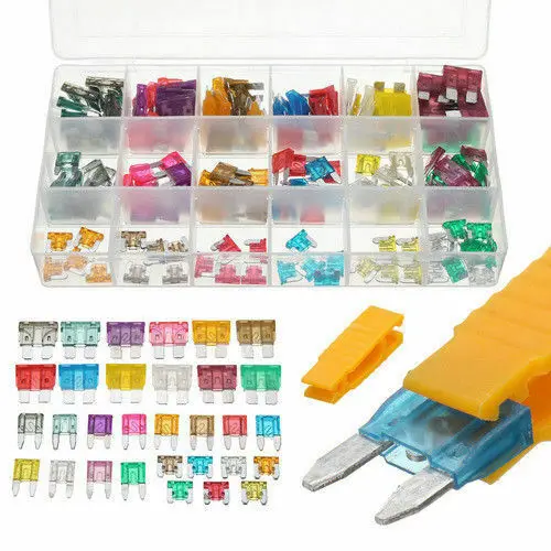 

165Pcs Fits For Auto Car ATC Mini Blade Fuse Assortment Kit Set Box 1-40 Amp YX