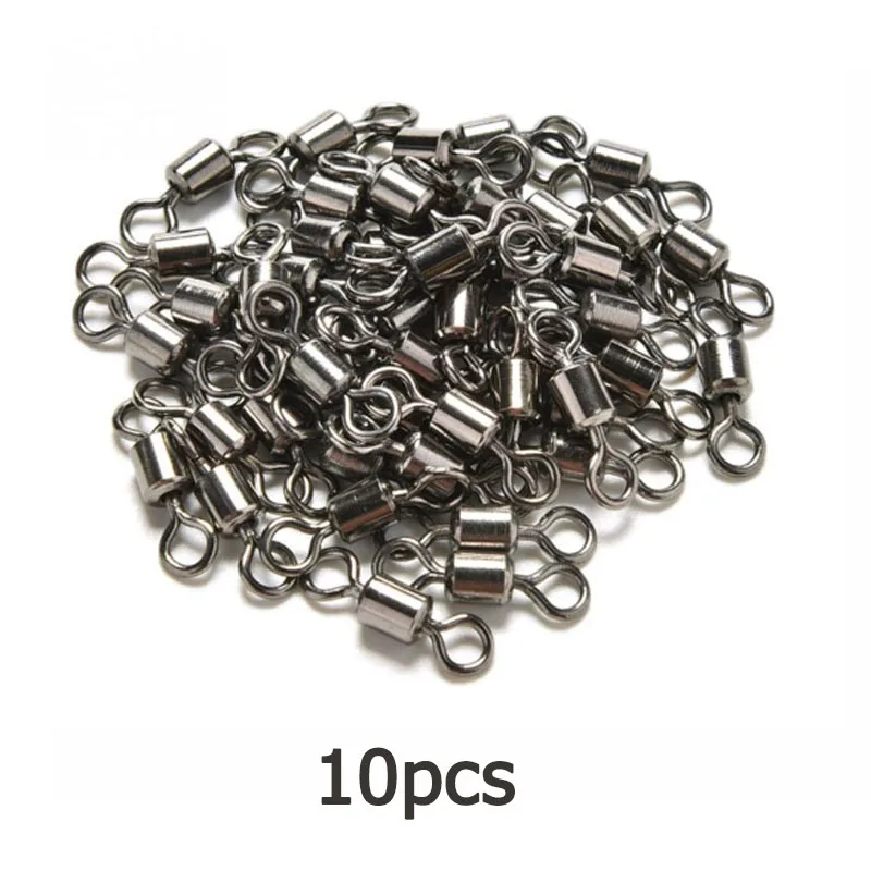 Topline Tackle10-50PCS рыболовные Вертлюги размеры прочный разъем шарикоподшипник оснастки рыболовные Вертлюги прокатки бусины из нержавеющей стали - Цвет: 10