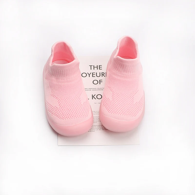 2020 Autumn Baby Girls Boys Casual Shoes Soft Bottom Toddler Shoes Comfortable Non-slip Outdoor Children KIds Knitted Shoes