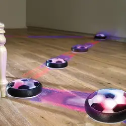 Balón de fútbol con suspensión de levitación para niños, cojín de aire de espuma flotante, balón de fútbol con luz LED, juguetes deslizantes, regalos para niños