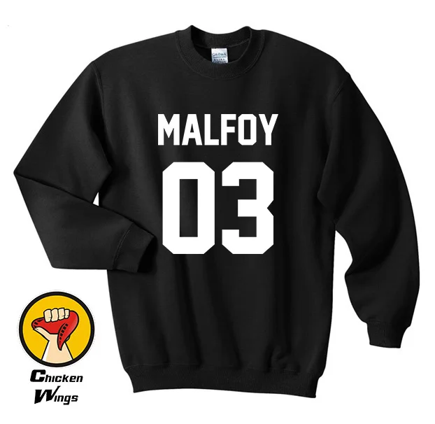Malfoy 03 дом Слизерина Tumblr Волшебная Модная рубашка Топ с круглым вырезом толстовка