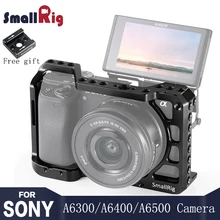 SmallRig A6400 kamera kafesi Sony Alpha A6300/A6400/A6500/A6100 kamera w/1/4 3/8 iplik delik için Vlog DIY seçeneği 2310(China)