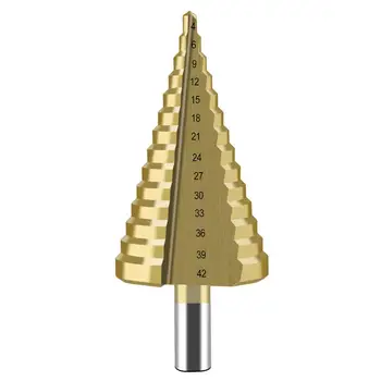 

4-42mm HSS Titanium Coated Step Drill Bit Drilling Power Tool for Metal Wooden