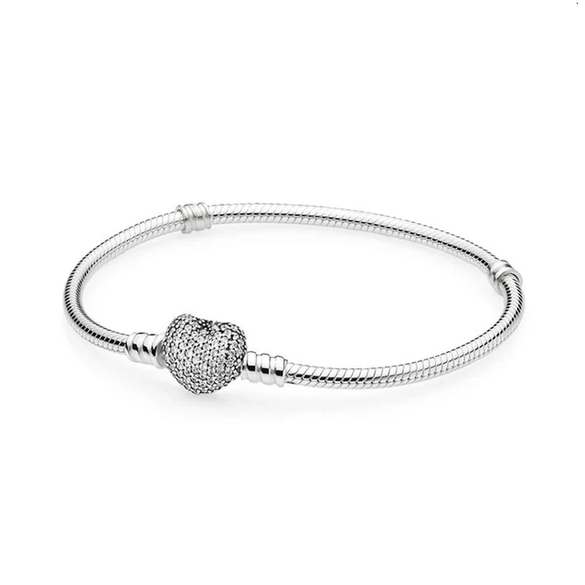 

100% 925 sterling silver 1:1 authentic original 590727cz charm basic bracelet proper diy friezed feminine jewels