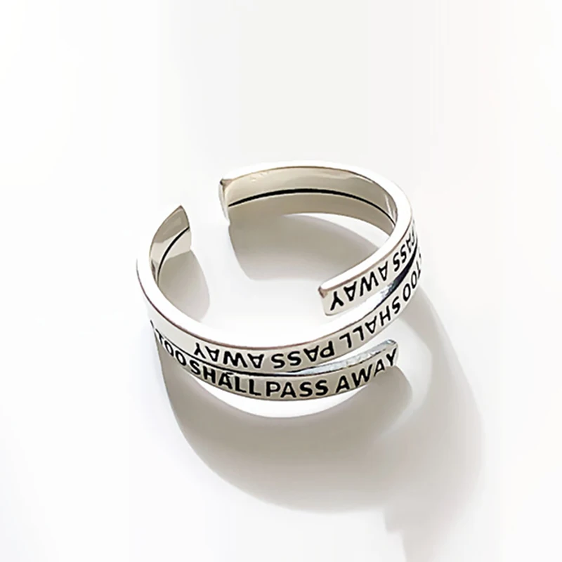 Vintage Silver Color Adjustable Ring For Women Party