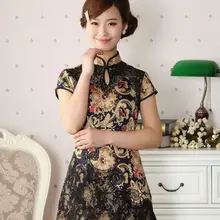 Китайский стиль ретро женский летний Повседневный короткий топ cheongsam Улучшенный Повседневный модный костюм Tang Летняя женская рубашка