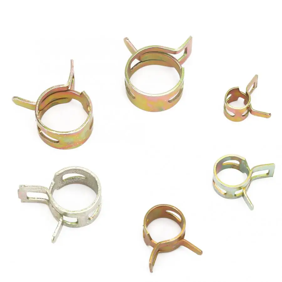 72Pcs Spring Clips Hose Clamp Water Pipe Air Tube Clamp Fastener Assortment Kit hose clips