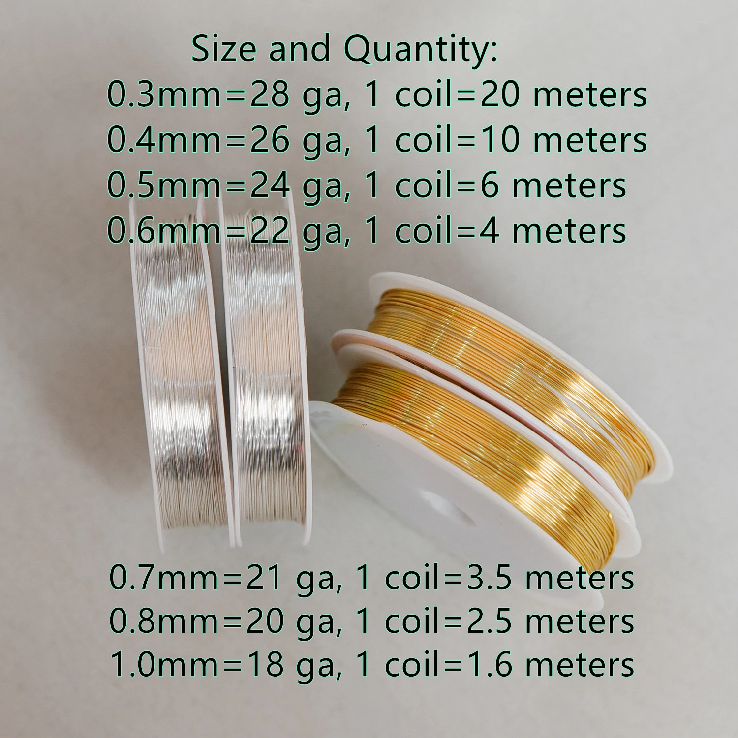 Позолоченная/Посеребренная Медная проволока, ювелирные изделия tarnish Crafting wire wrafting принадлежности, 0,3 мм-1 мм(18-28 калибр)(# GB-455