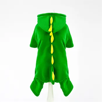 

New Pet Dog Clothes Coat Dinosaur Design Cotton Clothing For Small Dogs Cats Jacket Jumpsuit Chihuahua Green XXL