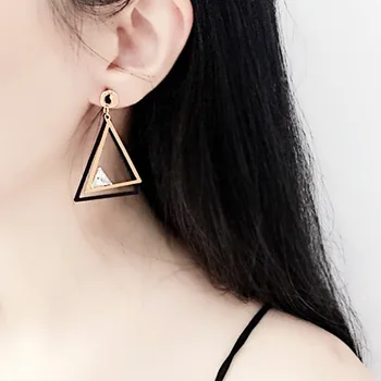 

Exaggeration Earrings Ear Stud Triangular Women Simple Trendy Earring