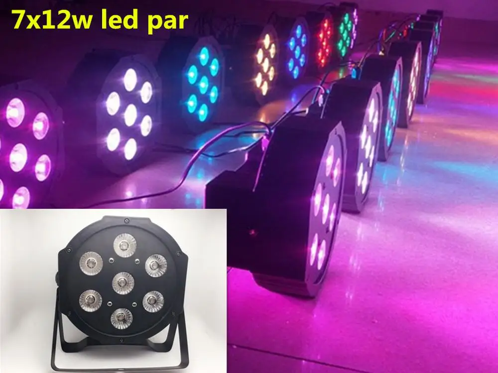 

Hot 7x12w RGBW 4in1 led par light 7x18w RGBWA UV 6in1 flat par light dmx512 disco lights professional stage dj equipment