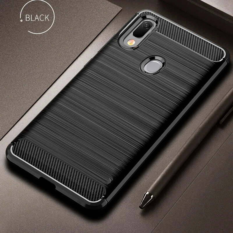 Cover Full Protection Bumper For Huawei Y6 2019 Case Soft Silicone Carbon Fiber Phone on Prime/Pro | Мобильные телефоны и