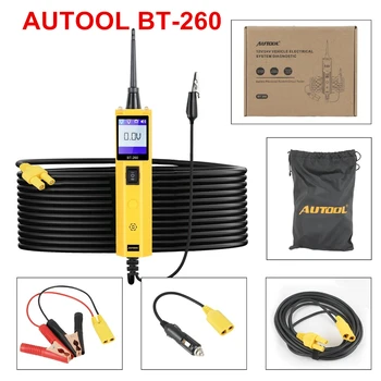 

AUTOOL BT260 LED Display Car Electrical Circuit Tester Power Probe Automotive Scanner Auto Voltage Digital Diagnostic Tool