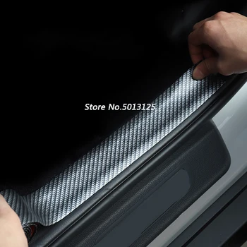 

Car Door Guard Bumper Carbon Fiber Rubber Styling Door Sill Protector Goods For Subaru Forester 2017 2018 2019 2020 Accessories