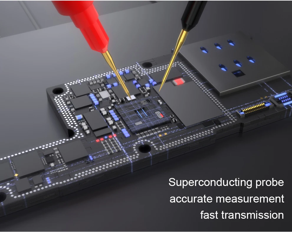 2000V 20A Test leads with thin replaceable probe tip and insulated silicone leads for digital multimeter accept banala plug power tool kits