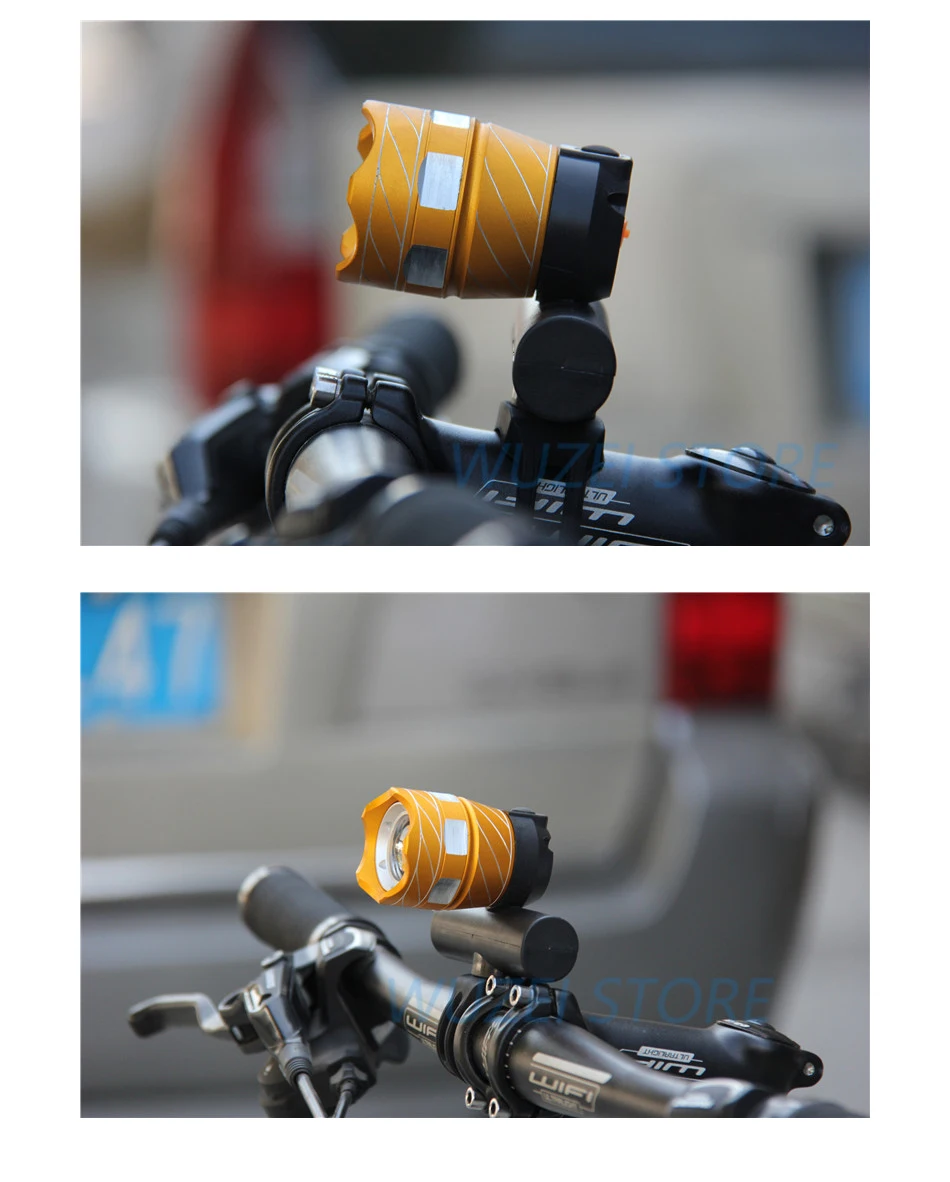 Excellent Bicycle light USB T6 Rechargeable Adjustable cycling Light 3000mA Battery Front Bike Headlight Lamp LED 5