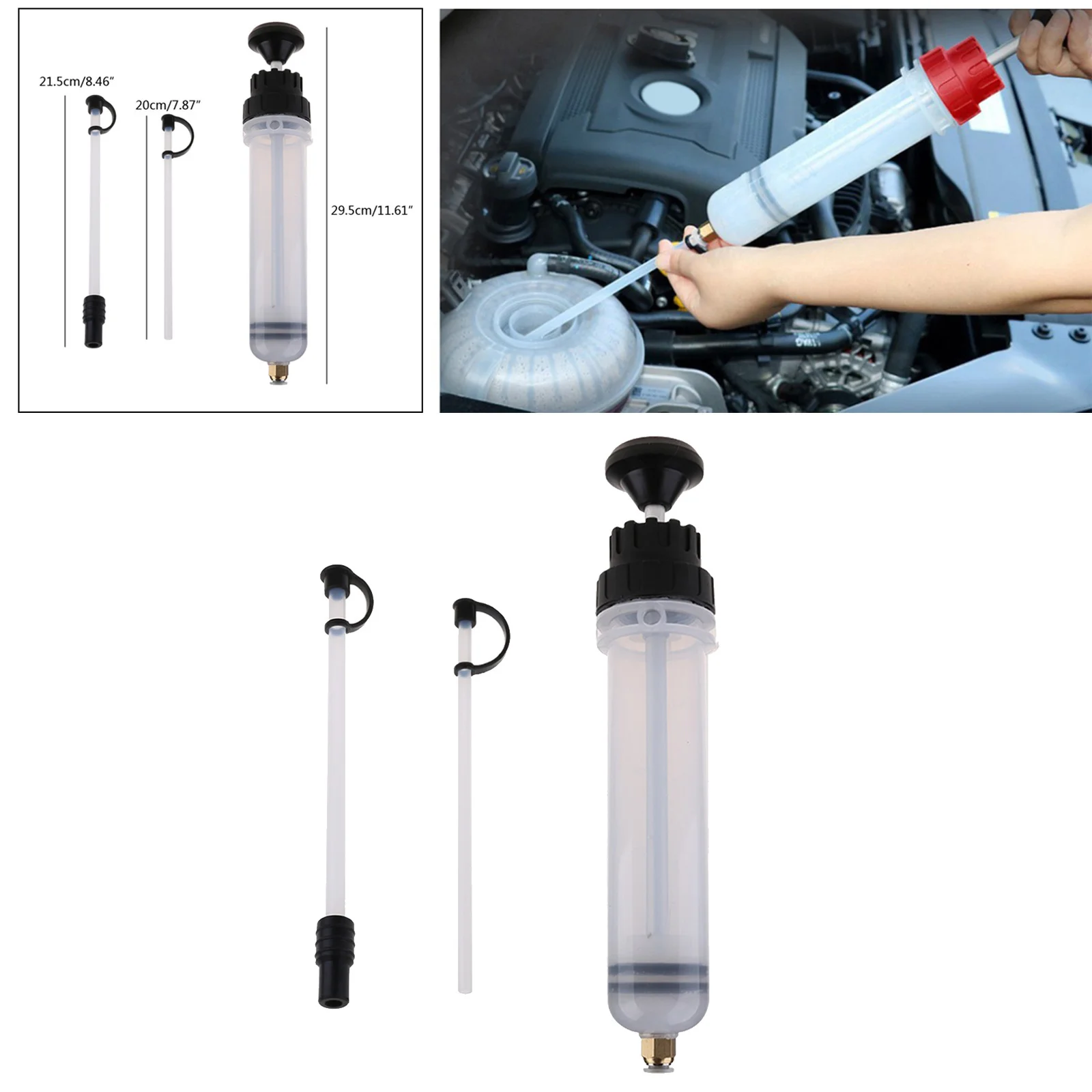 200cc Oil Fluid Extractor Filling Syringe Hand Pump, for brake fluid, engine oil, gear oil, transmission oil,etc 200cc Oil Fluid Extractor Filling Syringe Hand Pump, for brake fluid, engine oil, gear oil, transmission oil,etc