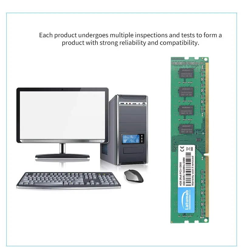 Latumab RAM DDR3 4GB 8GB 16GB 1600MHz Desktop Memory PC3-12800 DIMM Memory 240Pin 1.5V Memoria DDR3 RAM PC Memory Module (18)