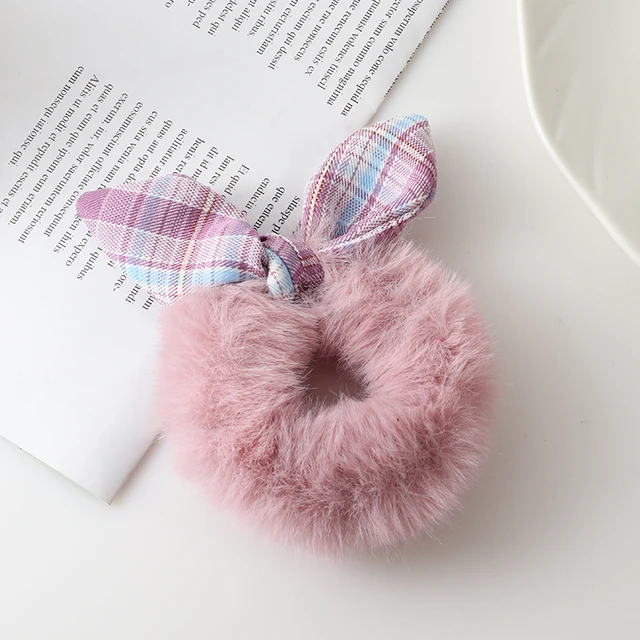 New Cute animal rabbit ear hair ring female rubber band elastic hair bands Korean headwear children hair Accessories ornaments style-8
