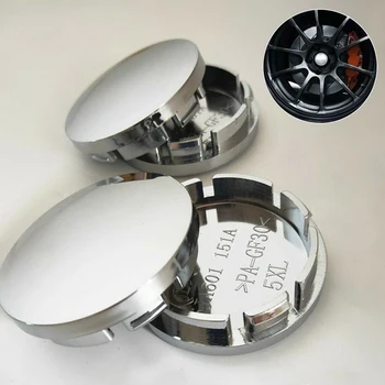 

Vehicles Car Wheel Center Cap ABS Chrome 56mm Hub Rim Universal Silver