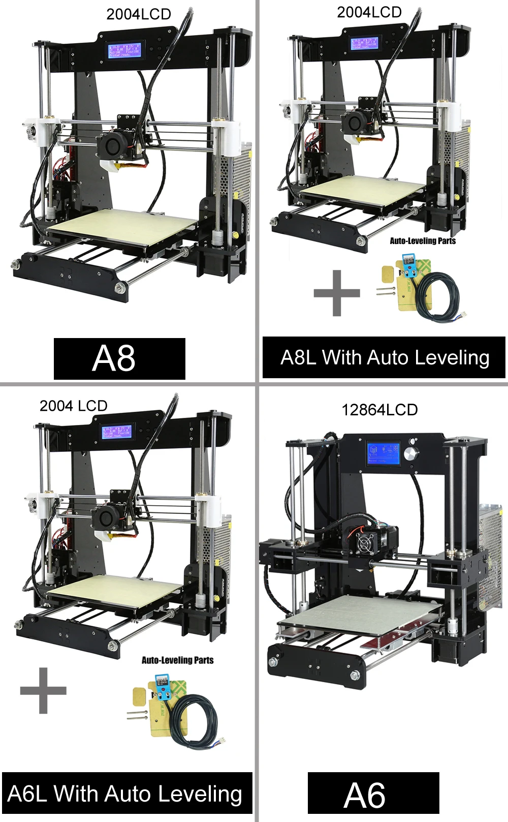 Anet Auto A6 A8 3d принтер с высокой скоростью печати Reprap Prusa i3 высокоточные игрушки DIY 3d Принтер Комплект с нитью алюминия Горячая кровать