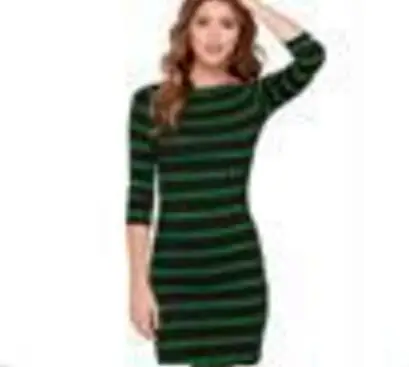 S383 green stripe VIIANLES черно-белое платье в полоску весеннее Элегантное летнее женское облегающее платье с круглым вырезом Мини модное Повседневное платье больших размеров XXXL - Цвет: S383 green stripe