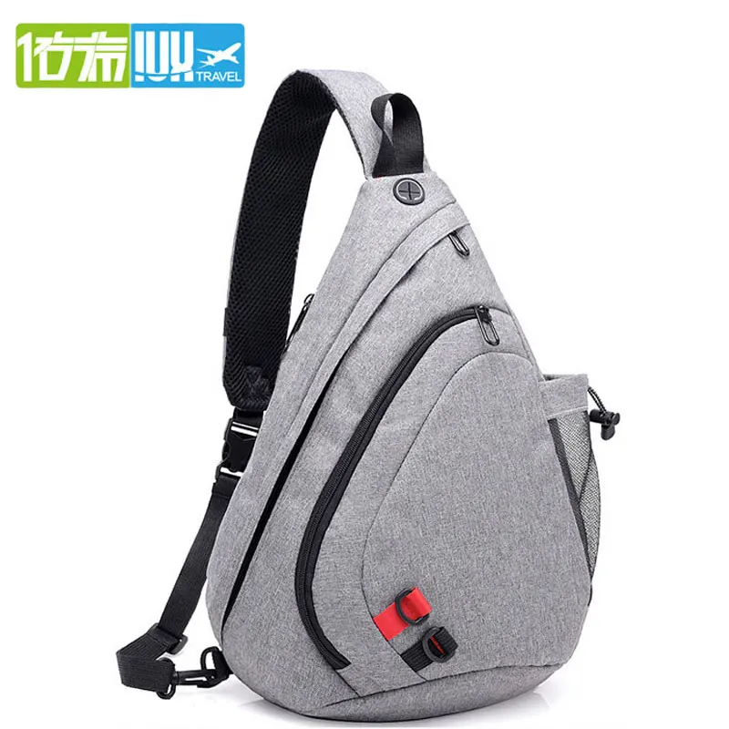 Серый IUX Sling Bag Наплечная упаковка сумки через плечо мужская сумка через плечо с usb-портом для зарядки маленькая сумка мужской кошелек - Цвет: Серый