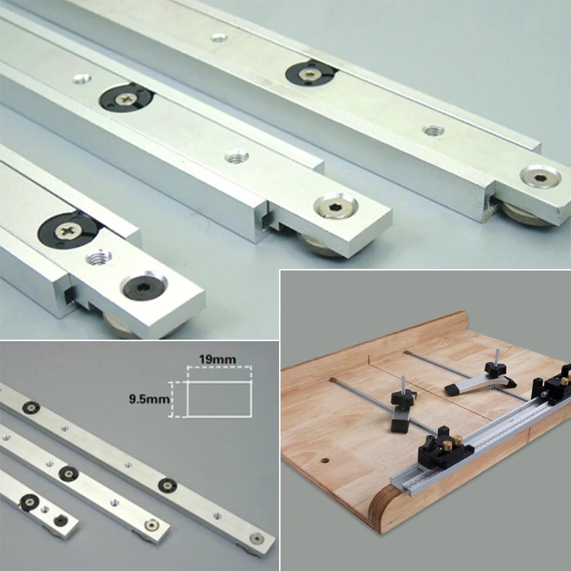 Практичный Т-треков аппаратный толкатель модификация серебристого металла Деревообработка домашнее улучшение предел торцовочный инструмент бар