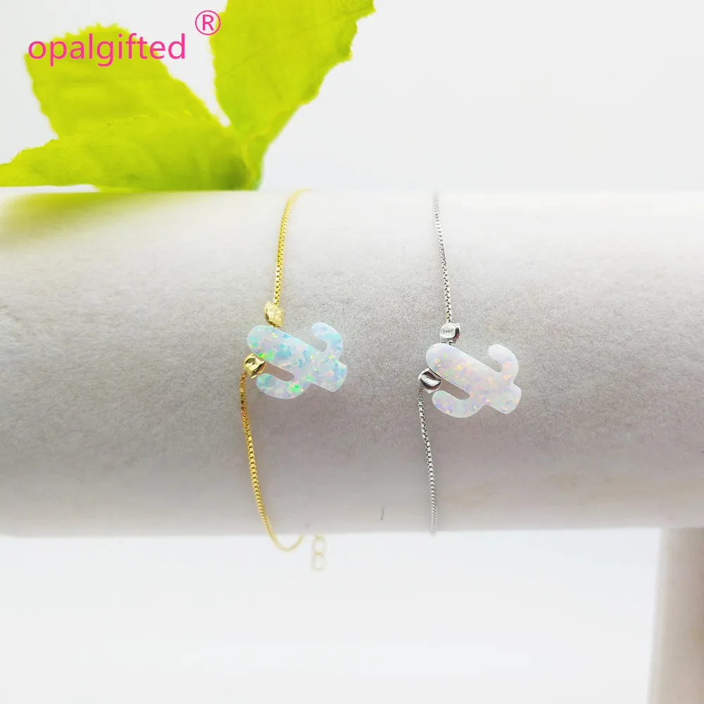 1 шт. белый цвет 11*13 мм кактус опал браслет серебро/золото Опал Браслет С КАКТУСОМ синтетический опал кактус ювелирные изделия цена