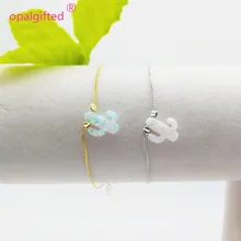 1 шт. белый цвет 11*13 мм кактус опал браслет серебро/золото Опал Браслет С КАКТУСОМ синтетический опал кактус ювелирные изделия цена