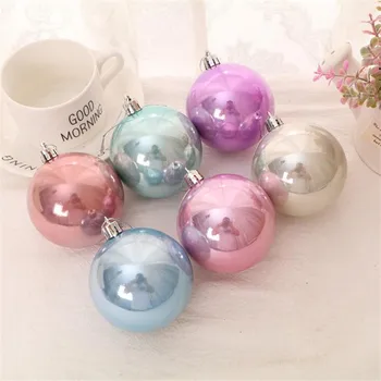 

12PCS/Box 7cm Christmas Balls Bright Merry Christmas Tree Hanging Decorations Xmas Party DIY Decor