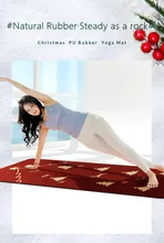 

Lezyan Christmas Version of Natural Rubber Yoga Mat Sweat-absorbent Non-slip Pilates Fitness Color Printing Health Free Shipping