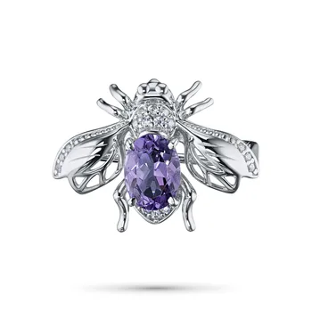 

Brooch silver amethyst and cubic zirconia e0607bsh04200614