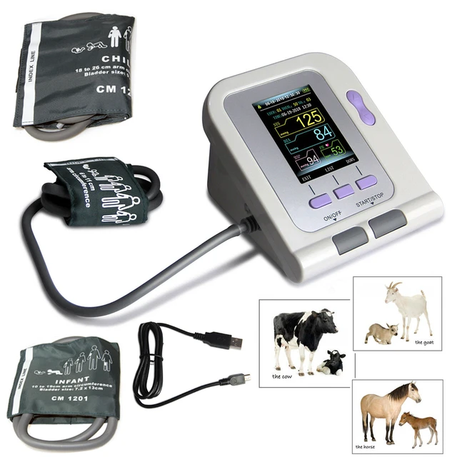 Tensiomètre numérique vétérinaire 08A-VET, sphygmomanomètre électronique,  fréquence cardiaque PR NIBP 6-11cm 10-19CM 18-26CM 3 poignets - AliExpress