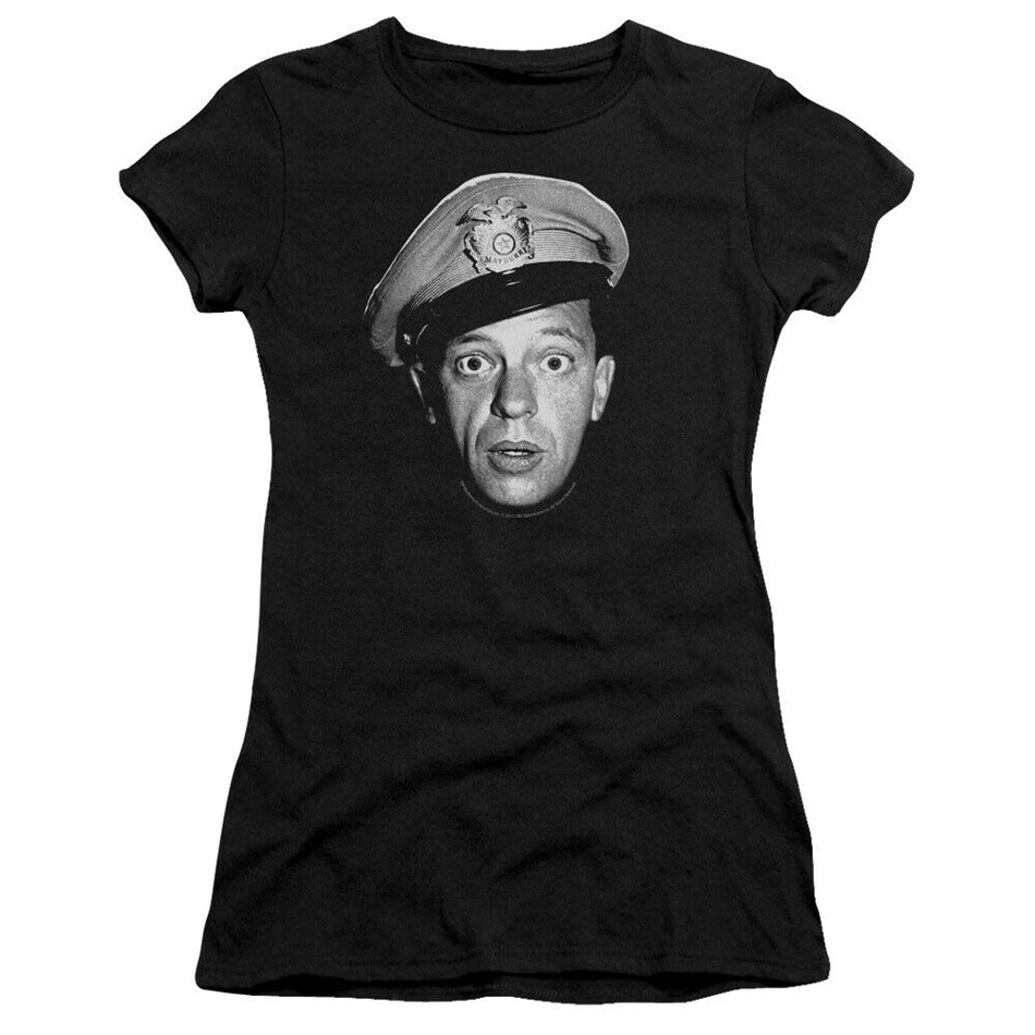 Andy Griffith Show Juniors T-Shirt Barney Face Black Tee Funny Shirt | Мужская одежда