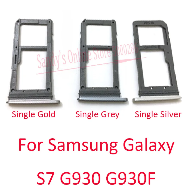 

New Single / Dual Nano Sim Card Tray Slot Holder Reader For Samsung Galaxy S7 G930 G930F Micro SD Sim Tray Card Reader Parts