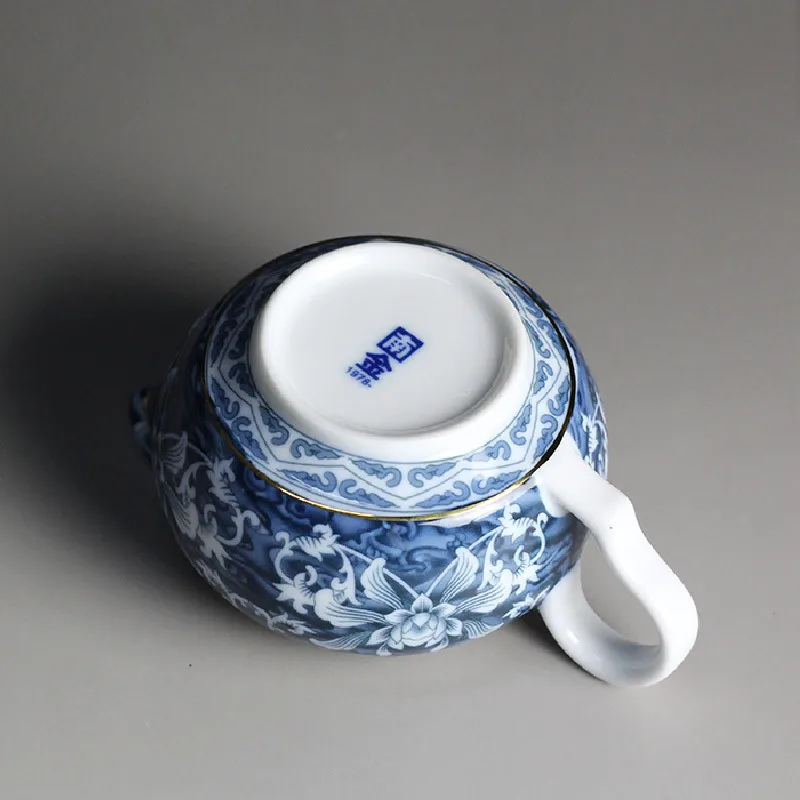 Chinese Teaset Tea Jug Blue and White Porcelain Cup Ceramic Frothing Milk Coffee Latte Pot Drinkware Jingdezhen chinese tea set